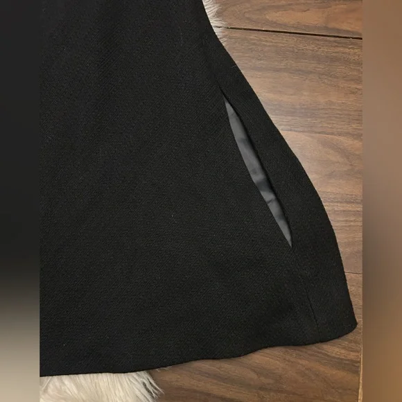 REISS Wool Viscose Blend Textured Full-Zip Cape Jacket